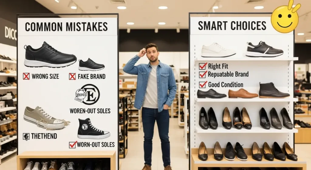 Customer mistakes to avoid when buying discounted shoes