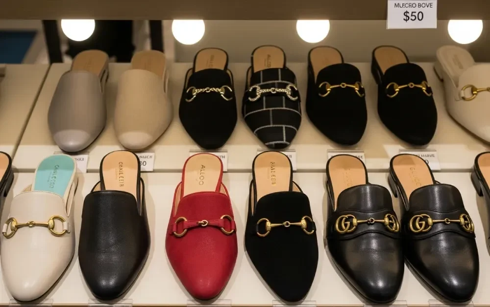 Women’s mule shoes from budget flats to premium designer brands.