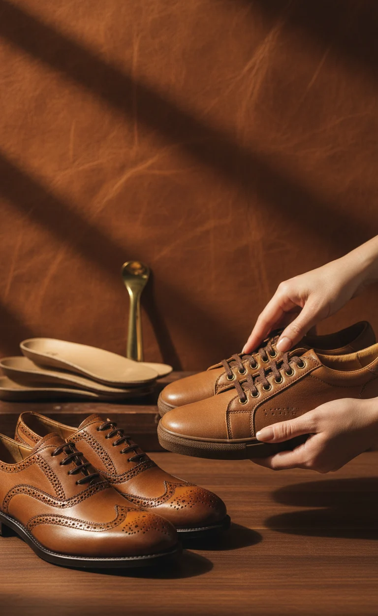 Our mission footwear brand concept showing expert shoe guidance and comfort philosophy