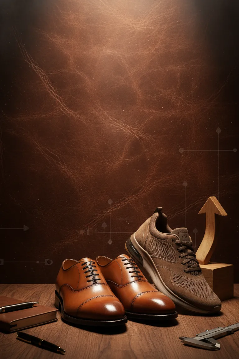 Our vision footwear brand concept showing future comfort, quality, and global shoe guidance philosophy