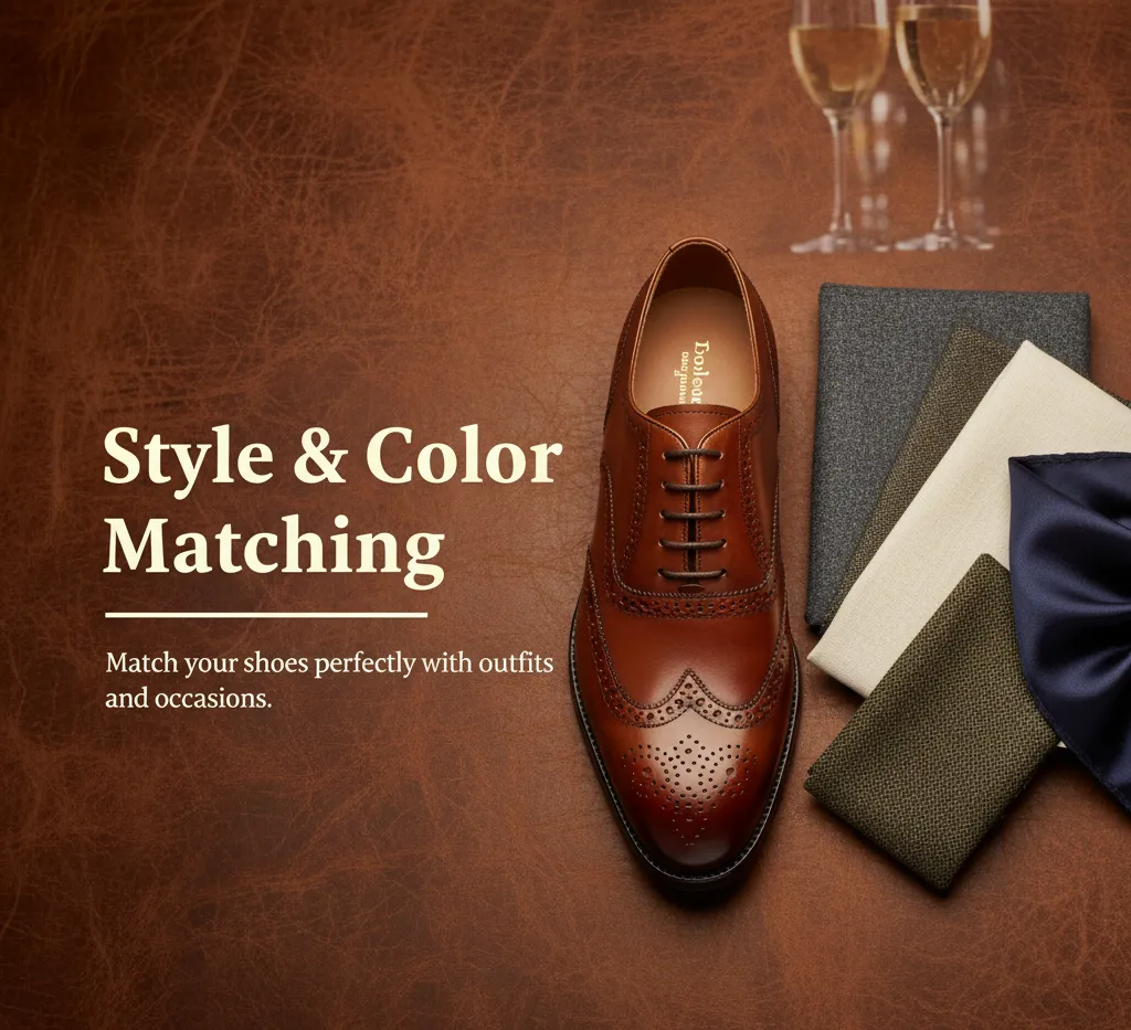 Style and color matching footwear guide banner for perfect shoe outfit coordination